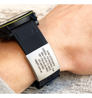 Etiqueta de identificación para banda de reloj