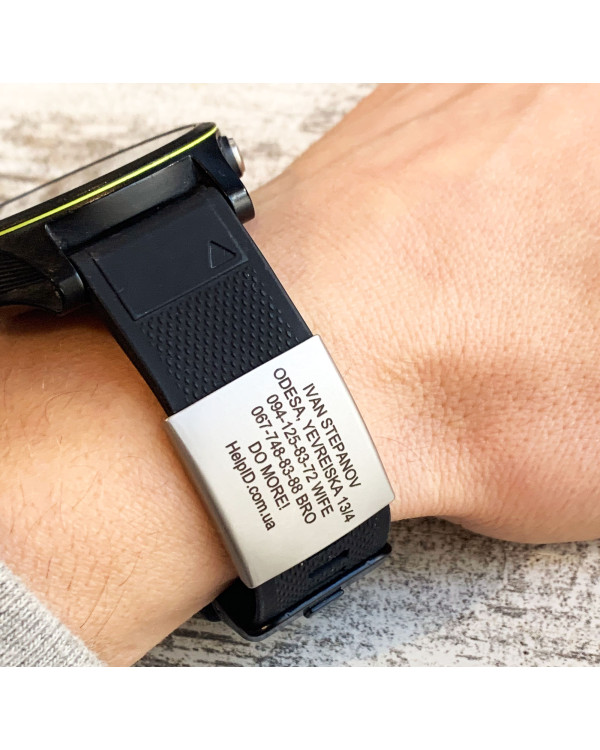 Etiqueta de identificación para banda de reloj