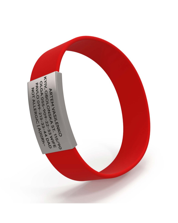 Pulsera de identificación médica