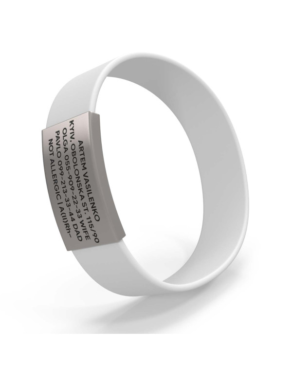 Pulsera de identificación médica