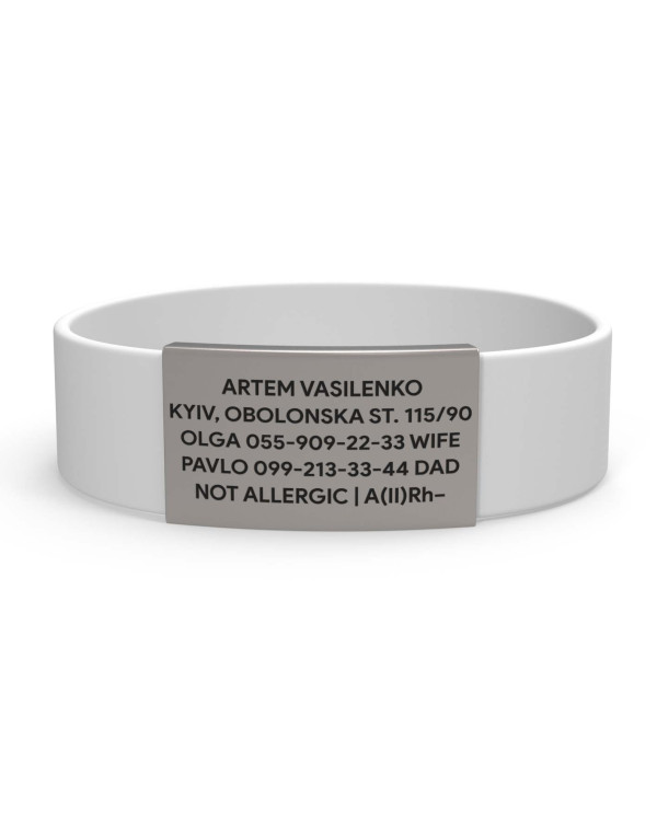 Pulsera de identificación médica