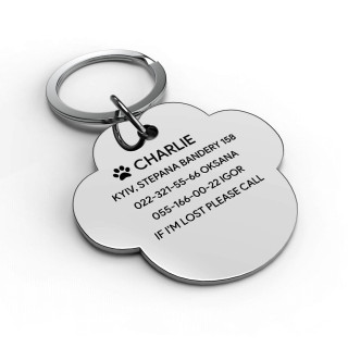 Placa para perro nube-foto2