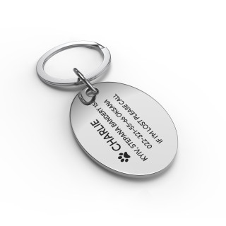 Placa para perro elipse-foto2