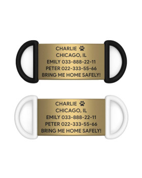 Placa de identificación para perros 19mm oro