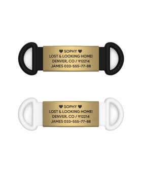 Placa para perro 13mm negra
