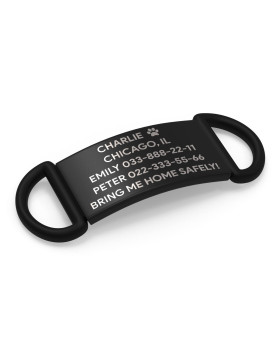Placa para perro 19mm negra-foto3