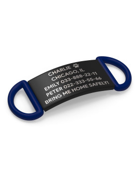 Placa para perro 19mm negra-foto7