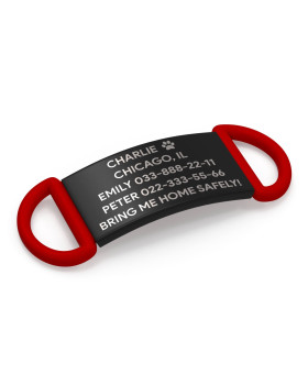 Placa para perro 19mm negra-foto5