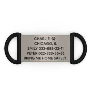 Placa de identificación para perro
