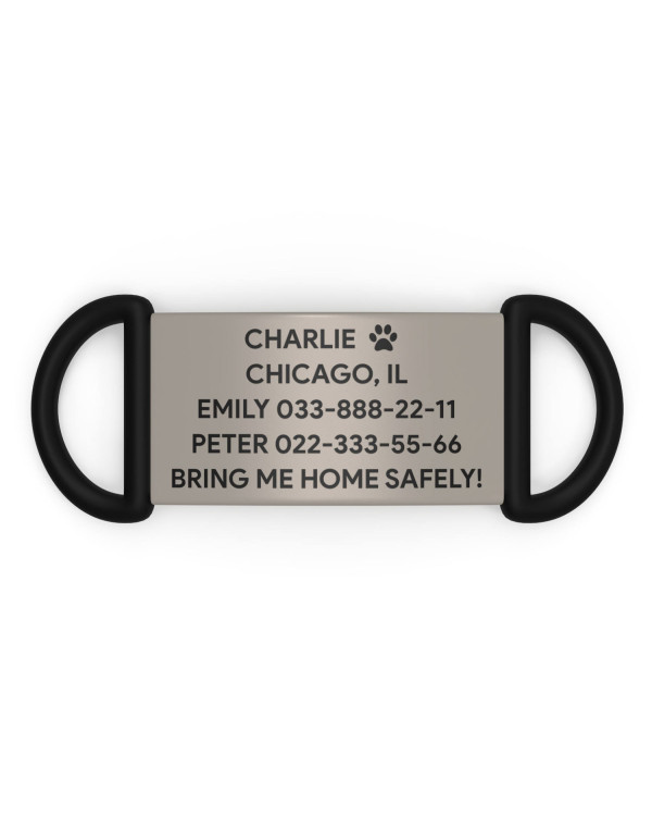 Placa de identificación para perro