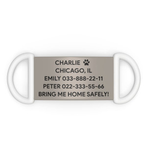 Placa de identificación para perro