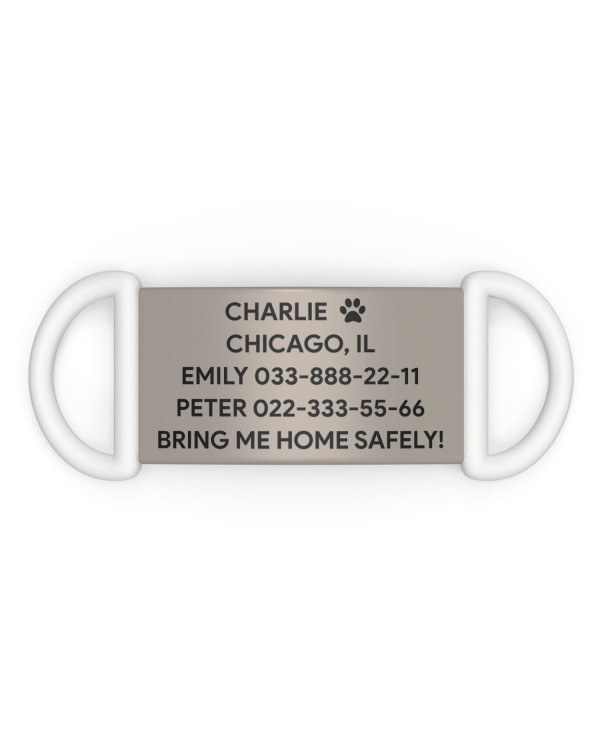 Placa de identificación para perro