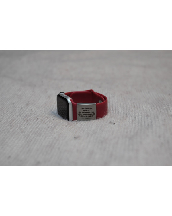 Etiqueta de identificación para banda de reloj