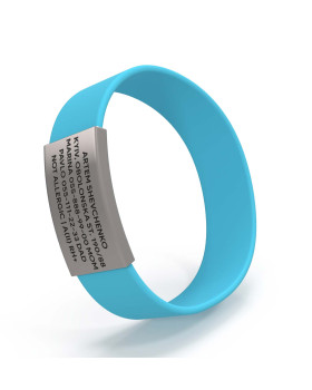 Pulsera ID para niños natural ancha-foto2