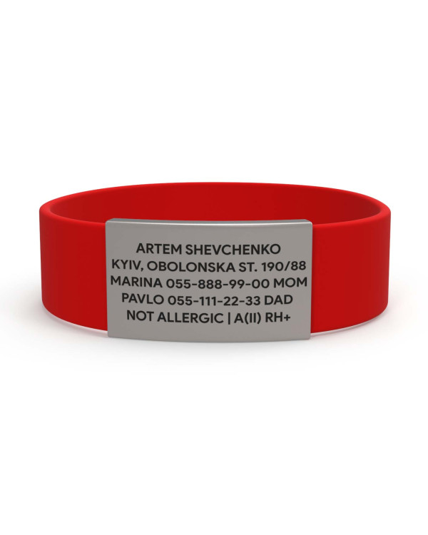 Pulsera de identificación médica