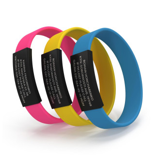 Pulsera ID para niños negra