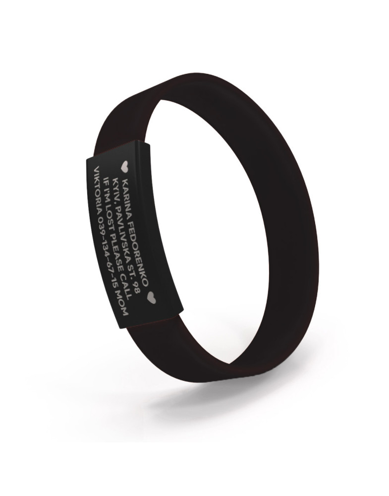 Pulsera ID para niños negra-foto13