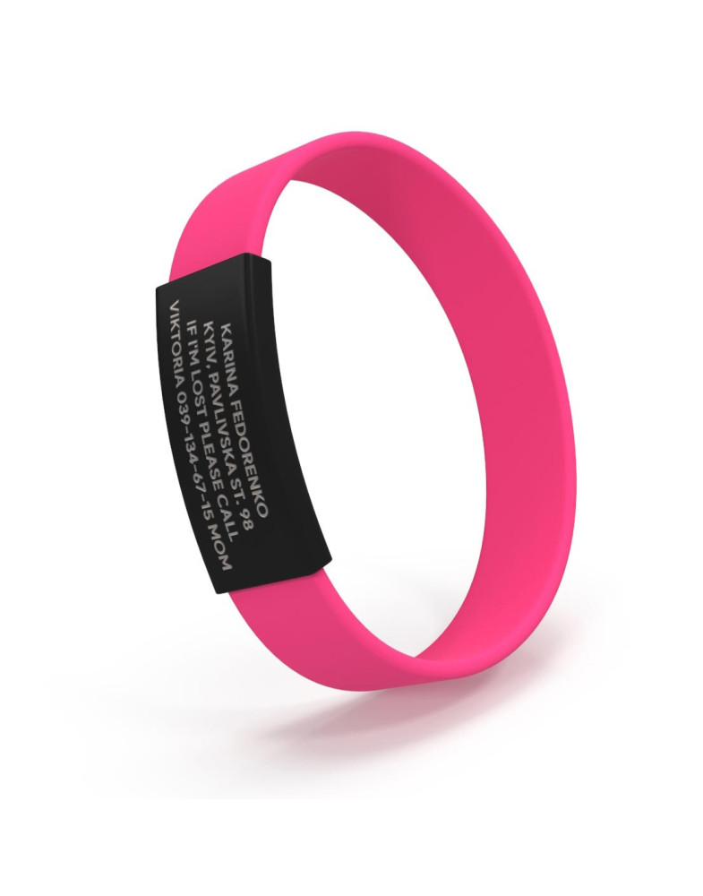 Pulsera ID para niños negra-foto7
