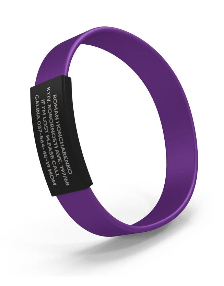 Pulsera ID para niños negra-foto12