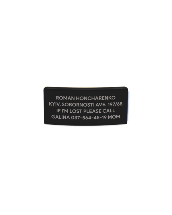 Placa frontal de identificación