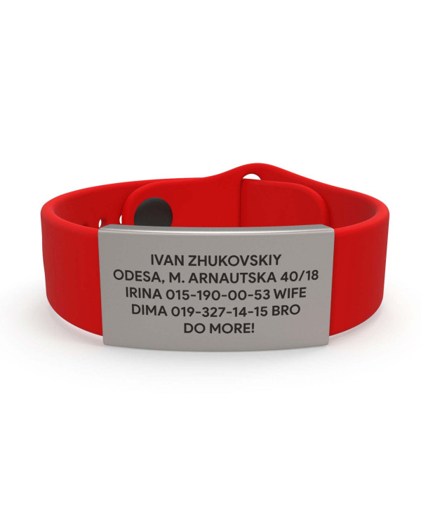 Pulsera de identificación con número de teléfono Pulsera de identificación con número de teléfono
