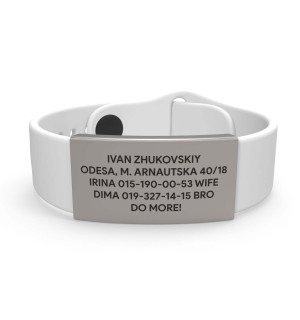 Pulsera de identificación médica