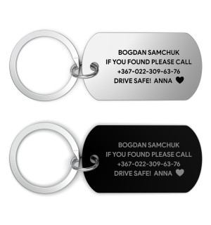 Etiqueta de llaves personalizada