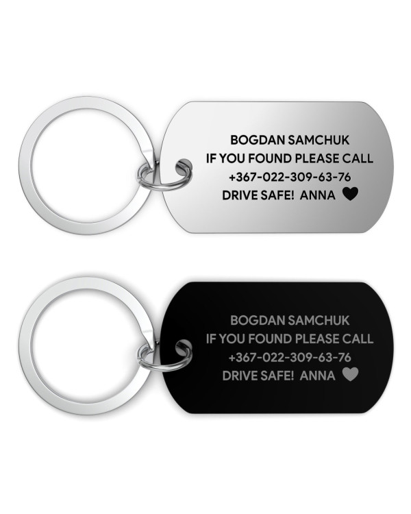 Etiqueta de llaves personalizada