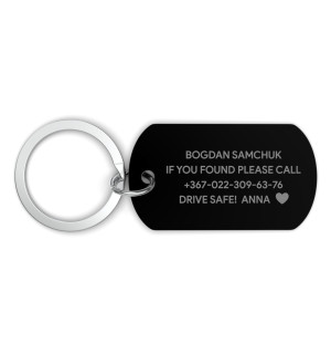Etiqueta de llaves personalizada