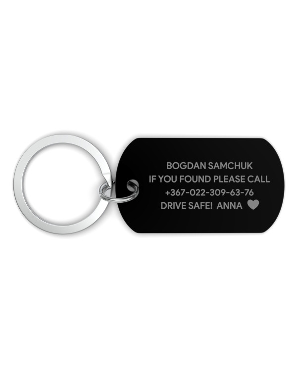 Etiqueta de llaves personalizada