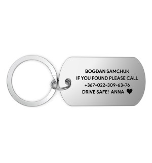 Etiqueta de llaves personalizada