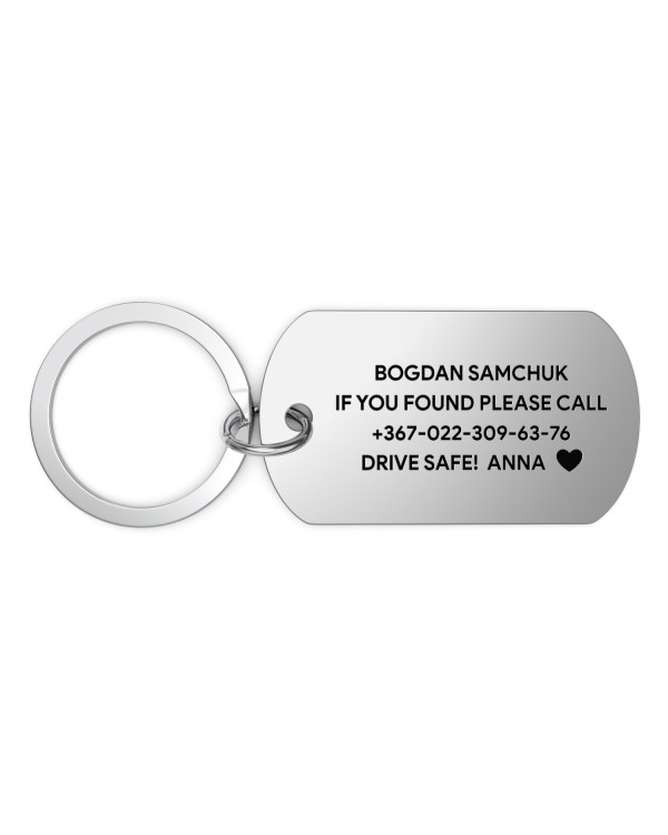 Etiqueta de llaves personalizada