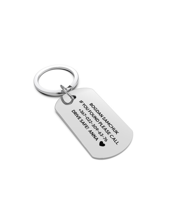 Etiqueta de llaves personalizada